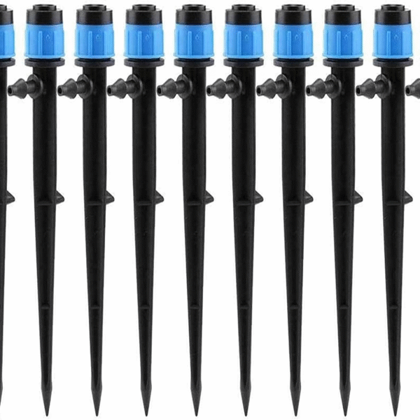 Irrigation Drippers Drip Emitters Micro Spray Adjustable 360 Degree Full Circle Pattern Water Flow Irrigation Drippers Micro Bubbler Sprinkler Drip System Parts Drip Irrigation, 50 Pack