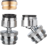 Faucet Adapter Kit, Swivel Aerator Adapter to Connect Garden Hose - Multi-Thread Kitchen Sink Faucet to Garden Hose Adapter 3/4 Inch - Chrome Finished - Image 2
