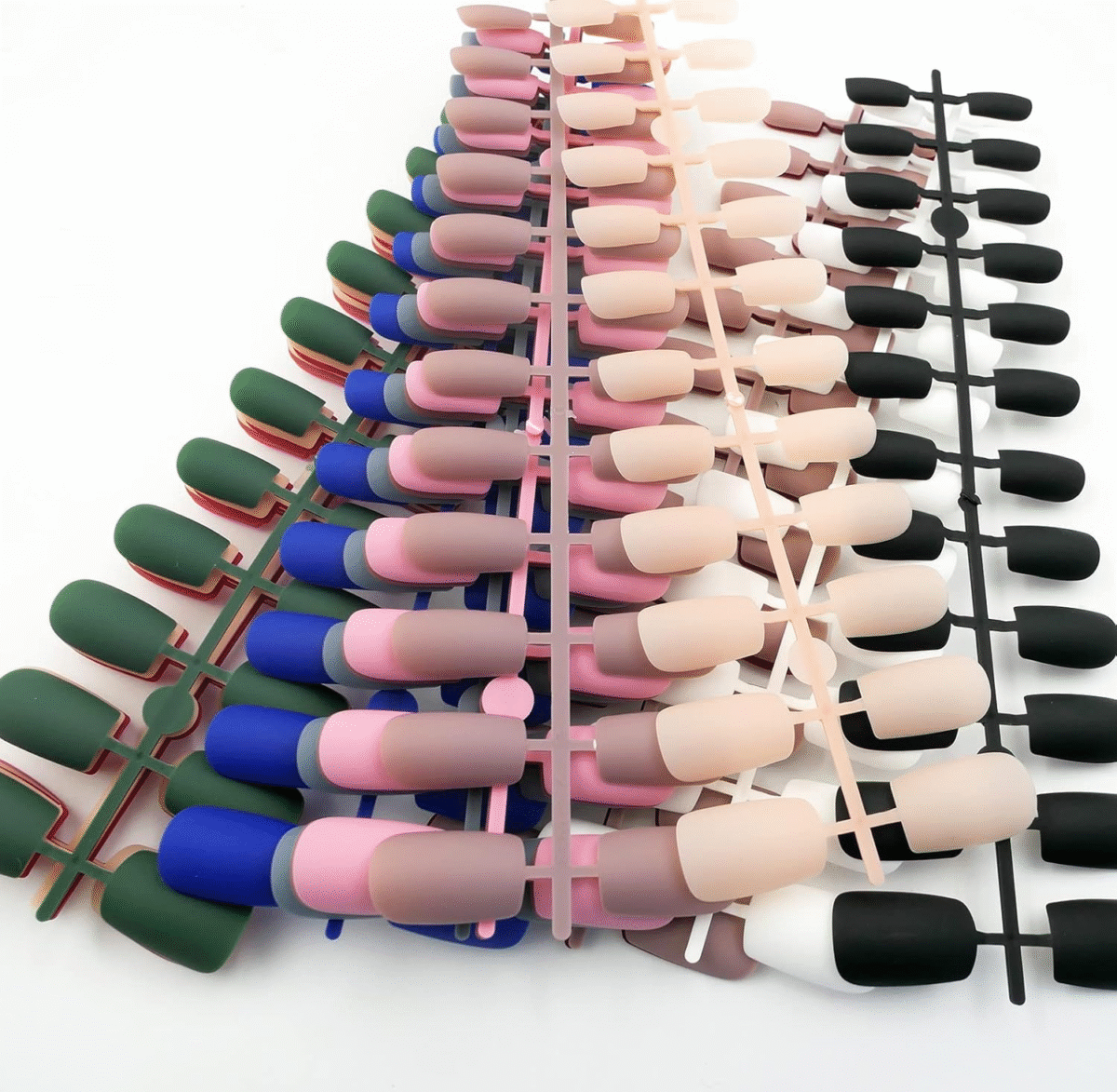 360Pc Square Press on Nails Medium Legnth, Matte Square Fake Nails Full Cover Artificial Fingernails Colored Acrylic Nails Press on Nail Tips 10 Sizes False Nails for Women Girls - Image 6