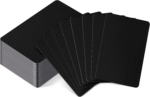 Blank Metal Business Cards Thickness 0.8 Mm Metal Laser Engraving Cards for House Office Customer DIY Gift Plate Invitations, 86 X 54 Mm, Black(30 Pcs) - Image 2
