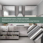 Stainless Steel Contact Paper Peel and Stick Waterproof Silver Metallic Wallpaper Self Adhesive Removable Vinyl Roll for Kitchen Cabinet Refrigerator Dishwasher Countertop 17.3''X118'' - Image 4