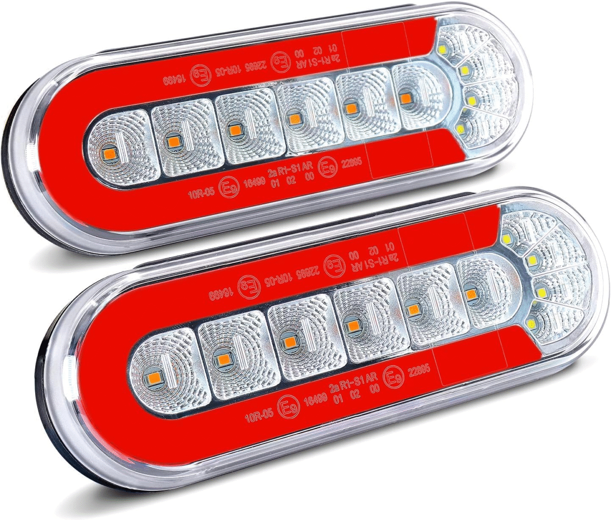 6 Inch Oval LED Trailer Lights, Submersible Boat Trailer Light, with Brake, Turning Signal, Reverse Light, Backup Light, DOT Compliant - Image 2