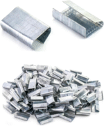 Seals for 1/2" Strap Width Steel Strapping, 500 Pcs Metal Clips for Firmly Securing Packaging and Pallet Banding, Fix Large and Medium-Sized Loads for Storage and Transportation - Image 2