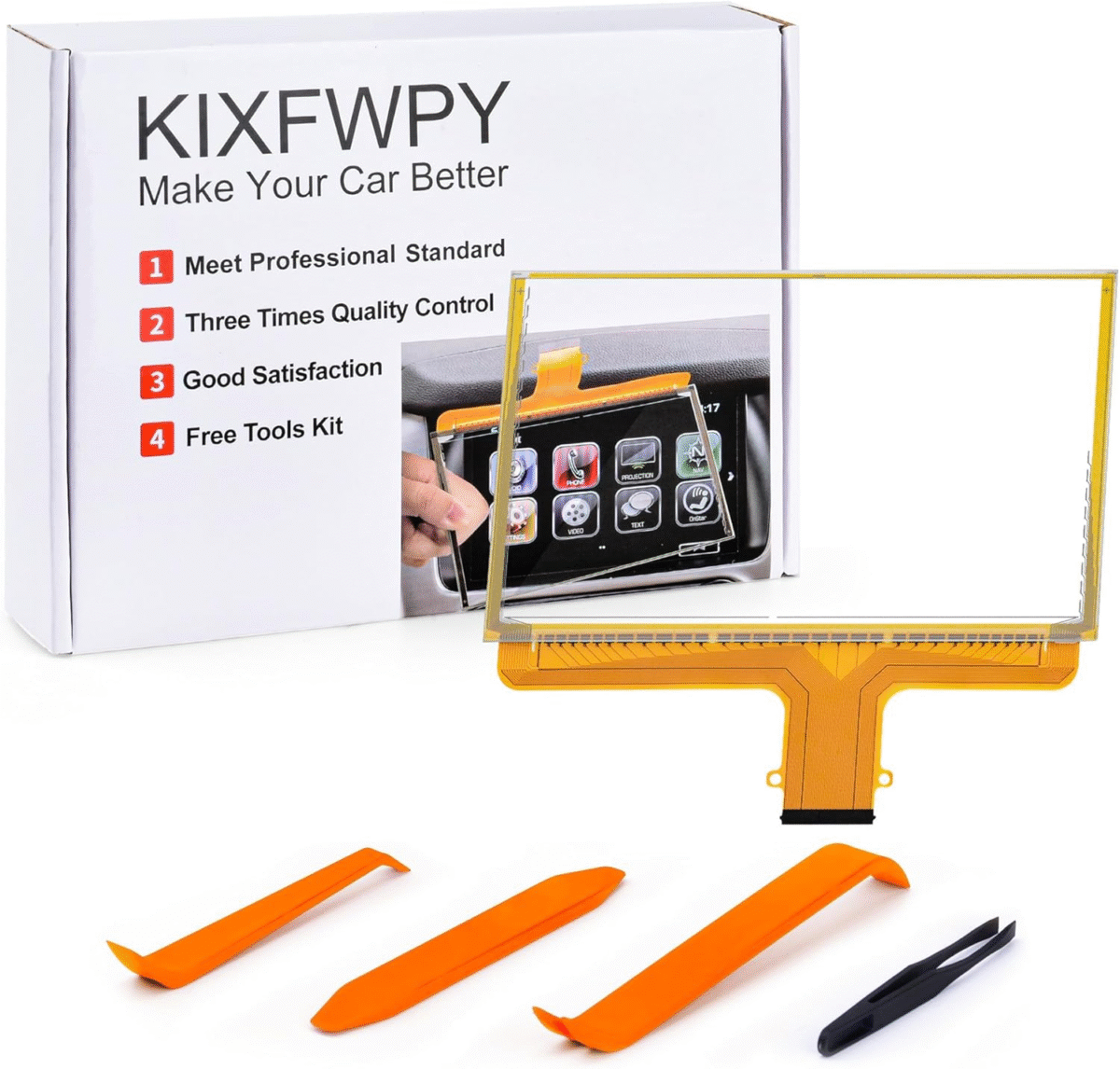 8" Touch Screen Digitizer Replacement for 2015 2016 2017 2018 GMC Yukon Sierra Acadia Canyon Chevy Suburban Silverado Tahoe Replace DJ080PA-01A - Image 1