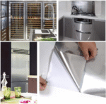 Stainless Steel Contact Paper Peel and Stick Waterproof Silver Metallic Wallpaper Self Adhesive Removable Vinyl Roll for Kitchen Cabinet Refrigerator Dishwasher Countertop 17.3''X118'' - Image 6