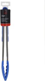 Premium Silicone Cooking Tongs, 12 Inch, Blue - Image 3