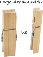 24Pcs Large Wooden Clothespins, 2.83 Inch Long 0.71 Inch Wide, Sturdy and Heavy Duty Clothes Pegs - Image 3