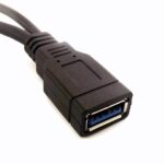 USB 3.0 Female to Dual USB Male Extra Power Data Extension Cord Adapter Splitter Y-Cable Black - Image 6