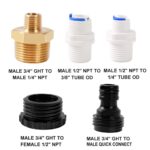 Water Pressure Gauge Kit Including Adaptors, 2.5"Glycerin Filled Water Pressure Test Gauge 3/4" GHT with Brass Hose Fitting and Extra 6 Adapters for Multiple Use,0-200Psi/14Bar - Image 7