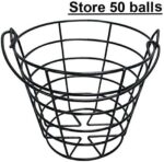 Golf Ball Metal Range Basket Golfball Container with Handle - Holds Contain 50 Balls - Image 3