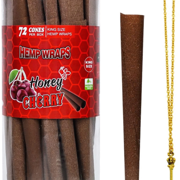 GORDON Pre Roles | Flavored King Size Fruit Pre Roll Cone | 72 Pack | Cherry Flavored Cone with Filter Tips