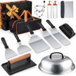 Griddle Accessories Kit, Flat Top Griddle Accessories for Blackstone, Professional round Melting Dome with Cast Iron - Image 2