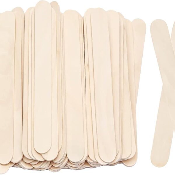 8”100Pcs  Jumbo Wooden Craft Sticks Wooden Popsicle Craft Sticks Stick Treat Sticks Ice Pop Sticks for DIY Crafts，Home Art Projects, Classroom Art Supplies