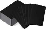 Blank Metal Business Cards Thickness 0.8 Mm Metal Laser Engraving Cards for House Office Customer DIY Gift Plate Invitations, 86 X 54 Mm, Black(30 Pcs)