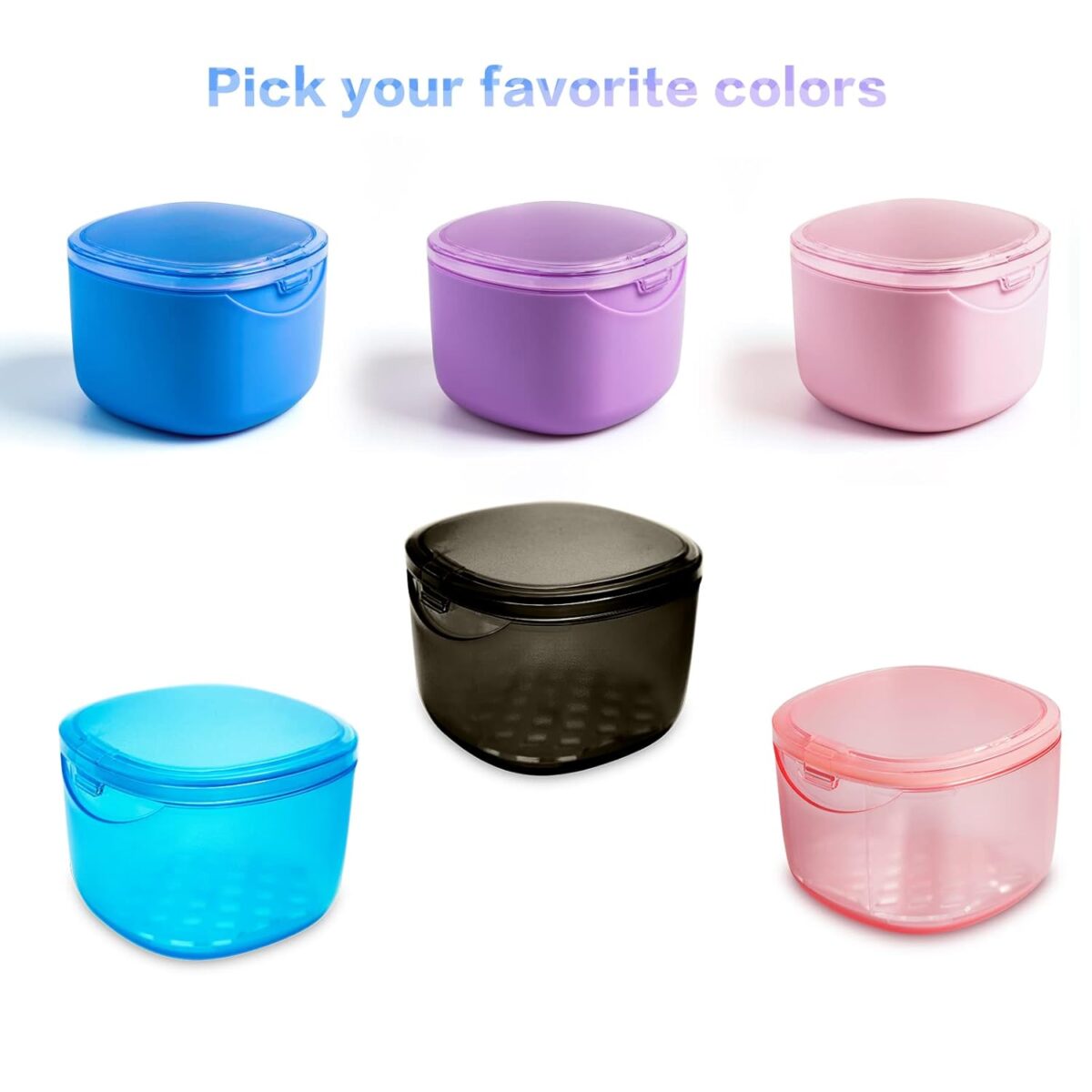 Upgraded Denture Bath Box Cup, No-Leak Denture Case,Retainer Cleaning Box, Complete Clean Care for Dentures, Clear Braces, Mouth Guard, Night Guard & Retainers (Transparent Grey) - Image 9