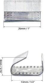 Seals for 1/2" Strap Width Steel Strapping, 500 Pcs Metal Clips for Firmly Securing Packaging and Pallet Banding, Fix Large and Medium-Sized Loads for Storage and Transportation - Image 7