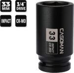 3/4" Drive X 33 Mm Deep 6 PT Impact Socket, CR-MO, 3/4-Inch Drive 6 Point Axle Nut Socket for Easy Removal of Axle Shaft Nuts (33MM) - Image 7