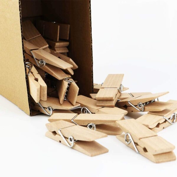 24Pcs Large Wooden Clothespins, 2.83 Inch Long 0.71 Inch Wide, Sturdy and Heavy Duty Clothes Pegs