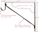 Welded HEAVY DUTY Closet Rod & Shelf Support Bracket - 2 Pack -Chrome - Image 3