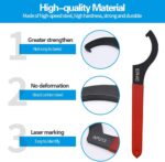 10Pcs Coilover Spanner Wrench Set, Coilover Wrench, C-Shape Spanner Wrench, Shock Spanner Hook Wrench Tools, for Suspension System and Shock Adjustment(10Pcs) - Image 5