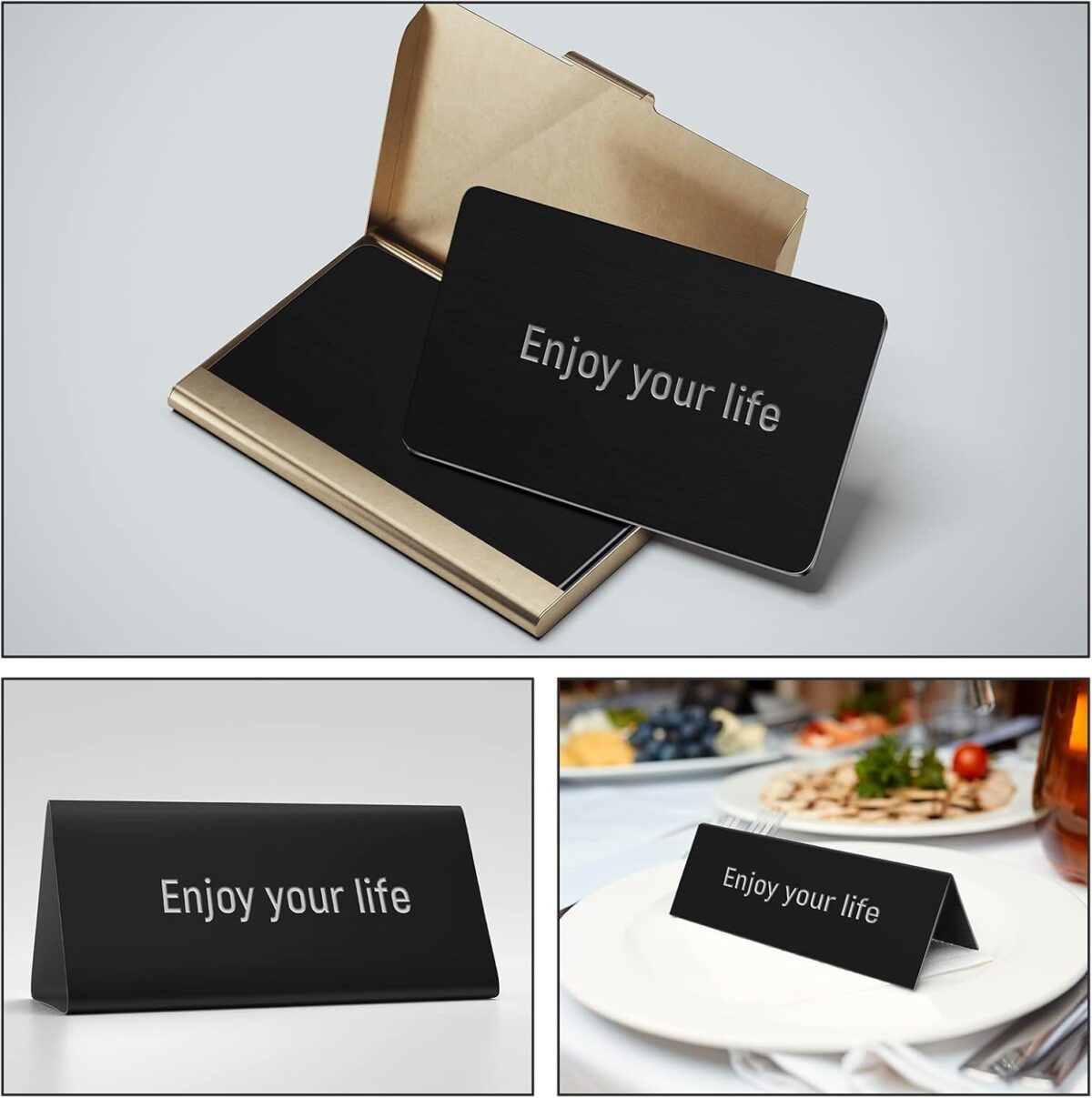 Blank Metal Business Cards Thickness 0.8 Mm Metal Laser Engraving Cards for House Office Customer DIY Gift Plate Invitations, 86 X 54 Mm, Black(30 Pcs) - Image 7