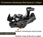 Bike Disc Brake Kit, Aluminum Front and Rear Caliper, Full Aluminum Alloy Bicycle Brake Lever, 160Mm Rotor, Mechanic Tool-Free Pad Adjuster for Road Bike, Mountain Bike - Image 7