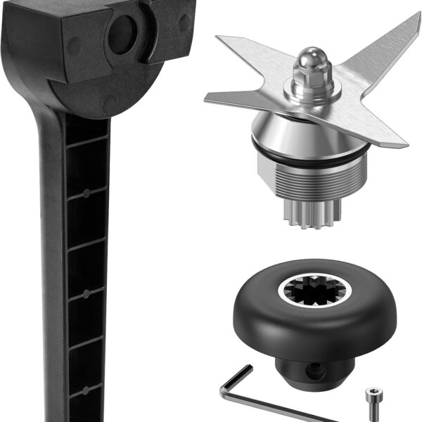 Blade Replacement Parts Compatible with Vitamix, Blender Wet Blade Replacement Assembly with Wrench and Drive Socket Replacement Compatible with Vitamix 64Oz and 32Oz Container
