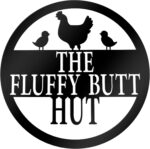 Chicken Coop Metal Sign 11.8" Fluffy Butt Hut Sign Chicken Coop Accessories Funny Decor Gift Kitchen Farmhouse Wall Art Retro Vintage Wall Art for Hen Lovers and Nesting Box Accent (Black) - Image 4