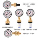 Water Pressure Gauge Kit Including Adaptors, 2.5"Glycerin Filled Water Pressure Test Gauge 3/4" GHT with Brass Hose Fitting and Extra 6 Adapters for Multiple Use,0-200Psi/14Bar - Image 8