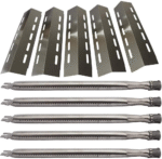 SC0500701 (5-Pack) SA3041 (5-Pack) 16 7/8" Stainless Steel Heat Plate & Stainless Steel Burner Replacement for Ducane 5 Burner 30500701,30500097,30400045,30500702,30400043,30400042 Gas Grill - Image 2