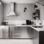 Stainless Steel Contact Paper Peel and Stick Waterproof Silver Metallic Wallpaper Self Adhesive Removable Vinyl Roll for Kitchen Cabinet Refrigerator Dishwasher Countertop 17.3''X118'' - Image 7
