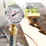 Water Pressure Gauge Kit Including Adaptors, 2.5"Glycerin Filled Water Pressure Test Gauge 3/4" GHT with Brass Hose Fitting and Extra 6 Adapters for Multiple Use,0-200Psi/14Bar - Image 5