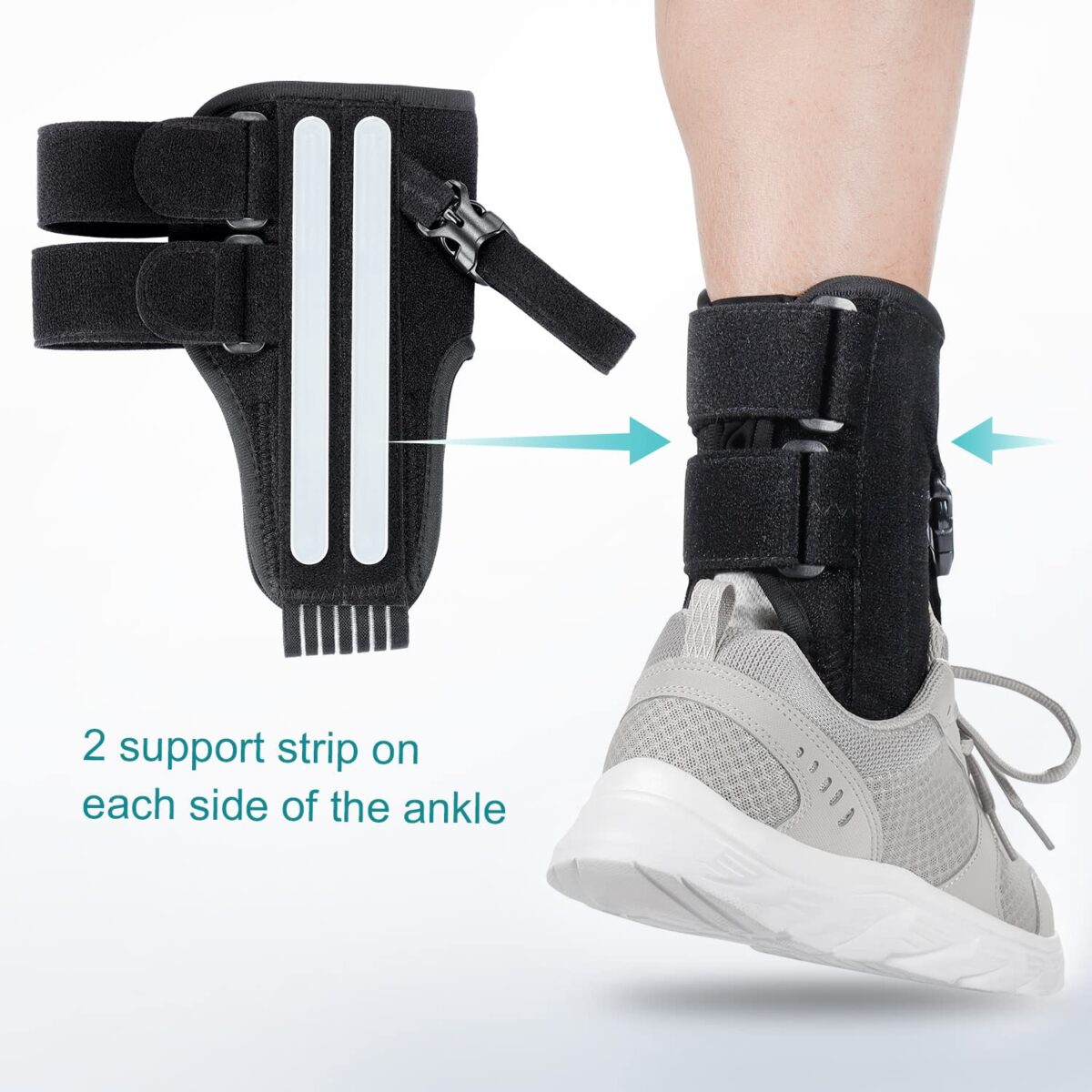 Foot Drop Brace for Walking Lifting Shoes, Drop Foot AFO Brace Help Raise Shoes, Foot up Splint for Ankle, Improved Walking Gait, Prevent Falls and Injuries, for Left and Right, Fits Women and Men - Image 3