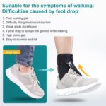 Foot Drop Brace for Walking Lifting Shoes, Drop Foot AFO Brace Help Raise Shoes, Foot up Splint for Ankle, Improved Walking Gait, Prevent Falls and Injuries, for Left and Right, Fits Women and Men - Image 4
