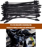 Benliu 20Pcs Cable Zip Ties, 8.3X0.2 Inch Heavy Duty Nylon Push Mount Self Locking Assortment for Indoor Wire Tying, Black - Image 5