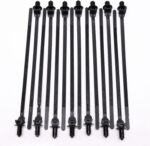 Benliu 20Pcs Cable Zip Ties, 8.3X0.2 Inch Heavy Duty Nylon Push Mount Self Locking Assortment for Indoor Wire Tying, Black - Image 6