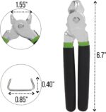 Hog Ring Pliers Kit - 110 Pack 3/4" Galvanized Rings & Pliers for Fencing & Automotive Upholstery - Image 4