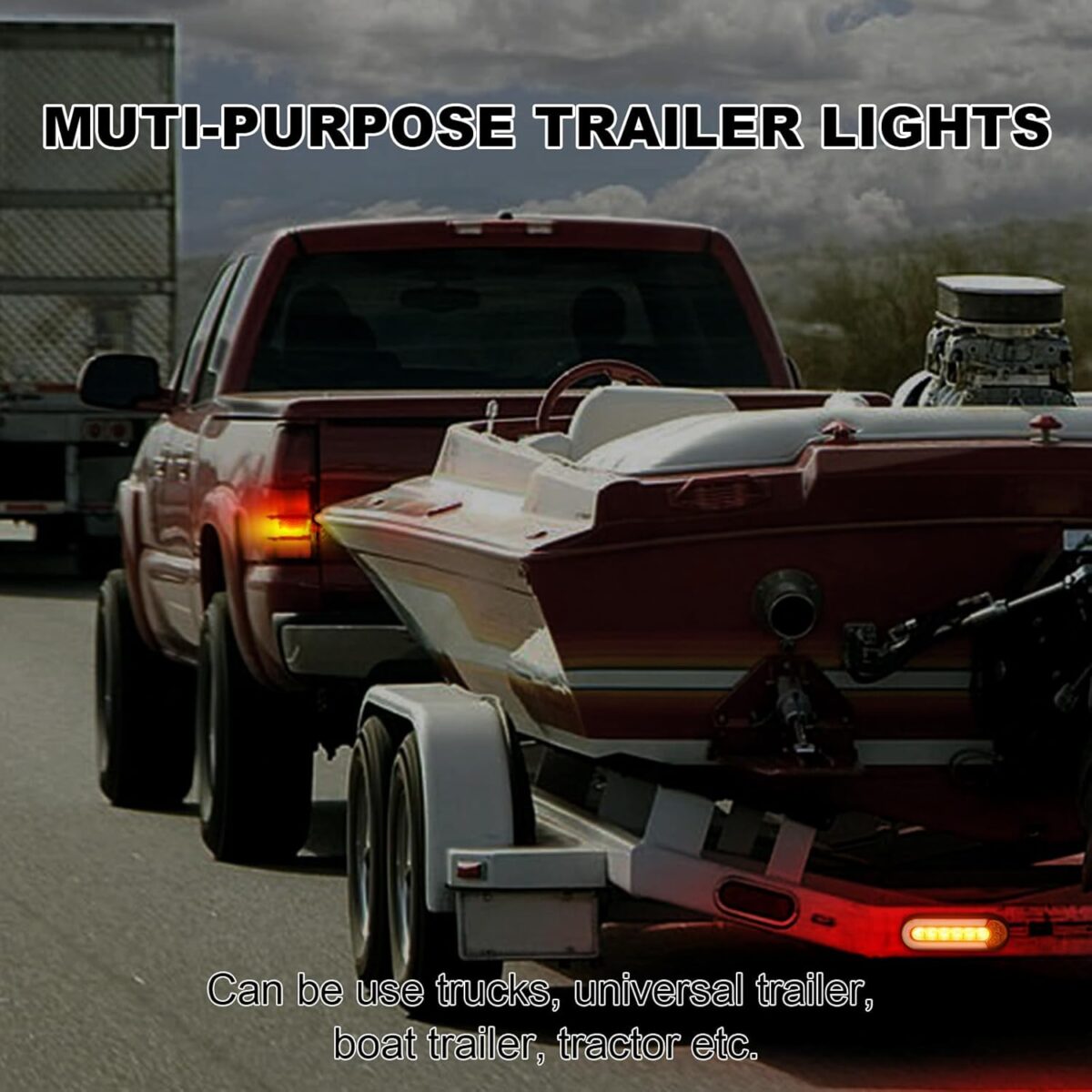 6 Inch Oval LED Trailer Lights, Submersible Boat Trailer Light, with Brake, Turning Signal, Reverse Light, Backup Light, DOT Compliant - Image 5