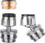 Faucet Adapter Kit, Swivel Aerator Adapter to Connect Garden Hose - Multi-Thread Kitchen Sink Faucet to Garden Hose Adapter 3/4 Inch - Chrome Finished