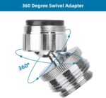 Faucet Adapter Kit, Swivel Aerator Adapter to Connect Garden Hose - Multi-Thread Kitchen Sink Faucet to Garden Hose Adapter 3/4 Inch - Chrome Finished - Image 6