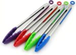 Premium Silicone Cooking Tongs, 12 Inch, Blue - Image 5