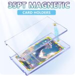 24 Ct Magnetic Card Holder for Trading Cards, 35PT Baseball Card Case Magnet Toploaders Sports Card Protectors with UV Protection Fit for TCG, Game Cards, Football Cards - Image 3