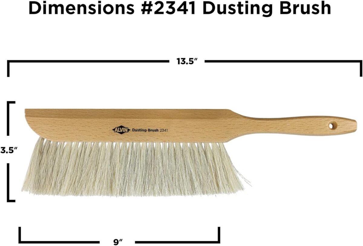 2341 Traditional Dusting Brush, 100% Horsehair and Wood Handle, Art, Drafting, and Architecture Cleaning Tool, Great for Students, Hobbyists, and Professionals 14 Inch - Image 4