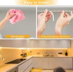 under Cabinet Lighting Kit - 8 PCS, 2700K Warm White Flexible LED Strip Lights with Remote and Power Adapter for Kitchen Cabinets, Shelf, Desk, Counter - 13Ft - Image 7