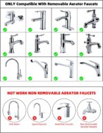 Faucet Adapter Kit, Swivel Aerator Adapter to Connect Garden Hose - Multi-Thread Kitchen Sink Faucet to Garden Hose Adapter 3/4 Inch - Chrome Finished - Image 7