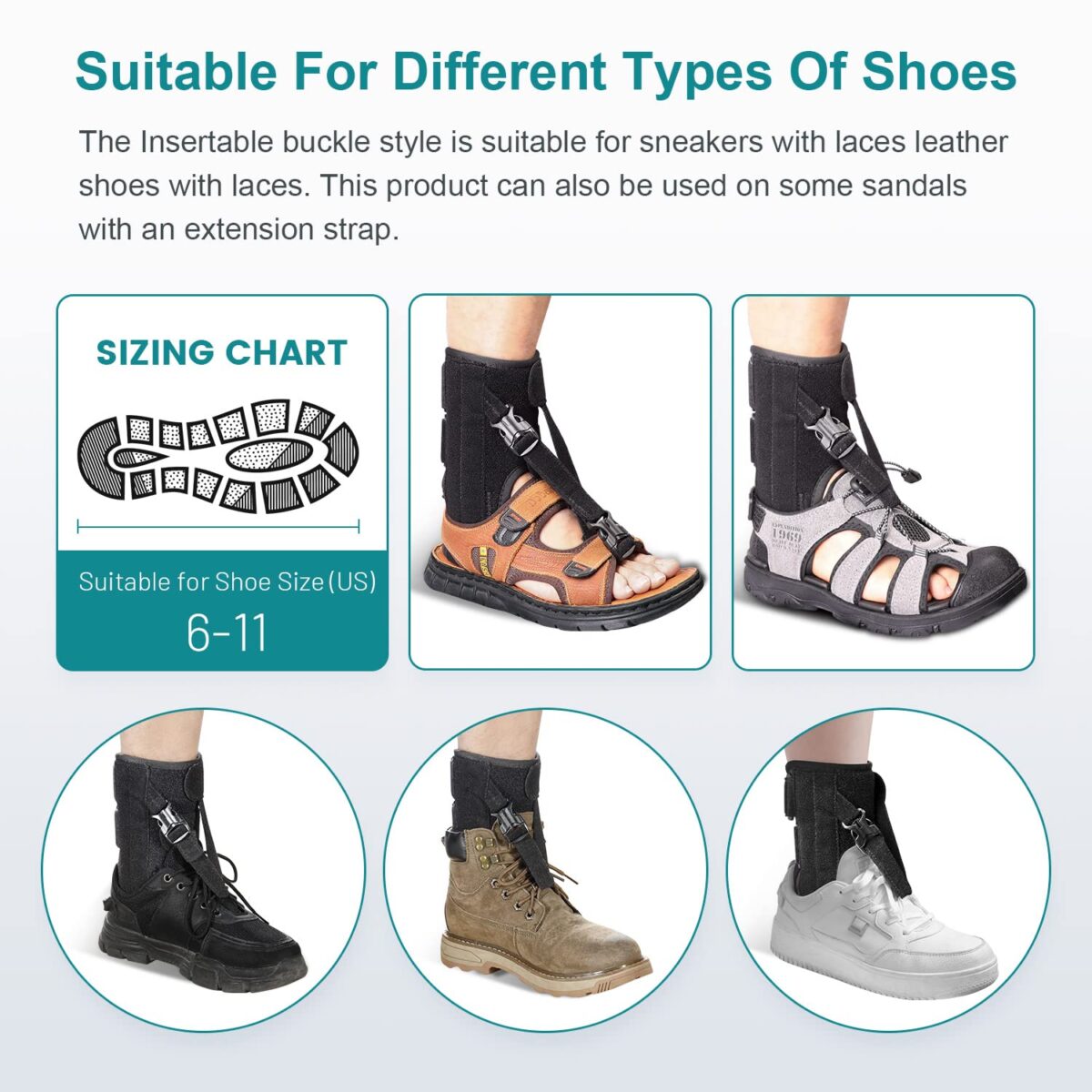 Foot Drop Brace for Walking Lifting Shoes, Drop Foot AFO Brace Help Raise Shoes, Foot up Splint for Ankle, Improved Walking Gait, Prevent Falls and Injuries, for Left and Right, Fits Women and Men - Image 8