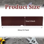 2 Pcs Gutter Valley Splash Guards Downspout Diverter Roof Rain Diverter Roofing Gutter Guards with 20 Pcs Matching Gutter Screws Rain Gutter Guards for Corner House, Brown (Bent Style) - Image 3