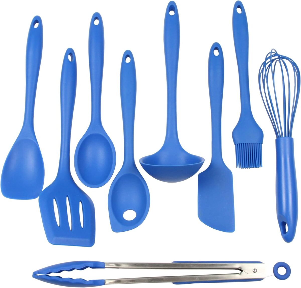 Premium Silicone Cooking Tongs, 12 Inch, Blue - Image 7