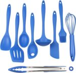 Premium Silicone Cooking Tongs, 12 Inch, Blue - Image 7