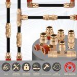 3/8 Brass DOT Air Fittings with 32.8FT 3/8" DOT Air Line Kit Quick Connect DOT Air Line Fittings and PA12 Pneumatic Tubing for Semi Truck Trailer or Industrial Air System - Image 7
